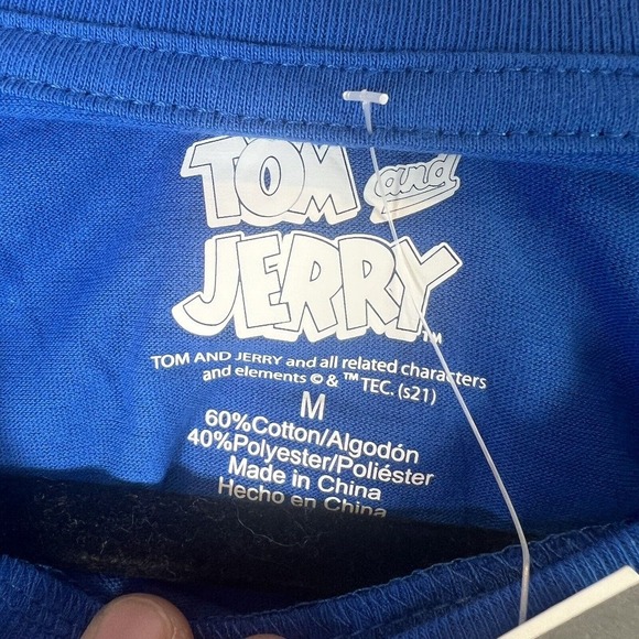 Tom and Jerry Retro Pop Out Graphic Cotton Blue T-Shirt Size M NEW W/Tags RUE21 - Picture 7 of 13